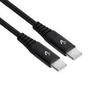 Cavo USB 2 In 1 USB-A / USB-C A USB-C - Ricarica Veloce 60W PD/QC - Nylon Intrecciato Nero - 3